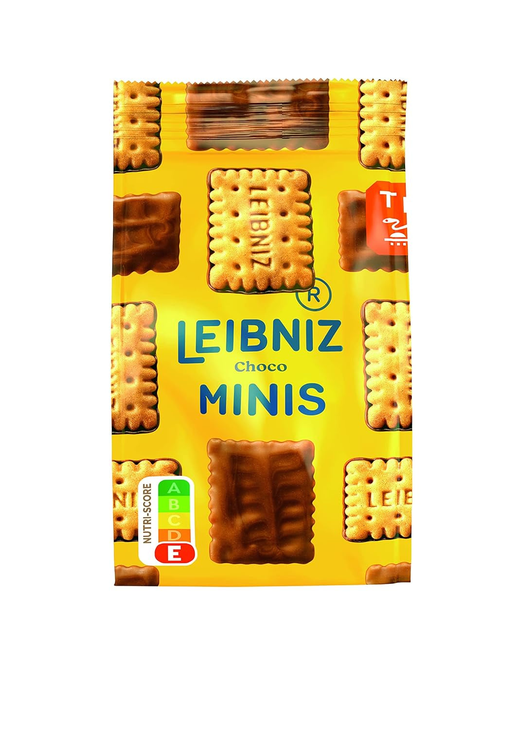 LEIBNIZ Minis Choco-pakket van 12 kleine knapperige melkchocoladekoekjes, bulkverpakking voor opslag of verkoop (12 x 125 g)