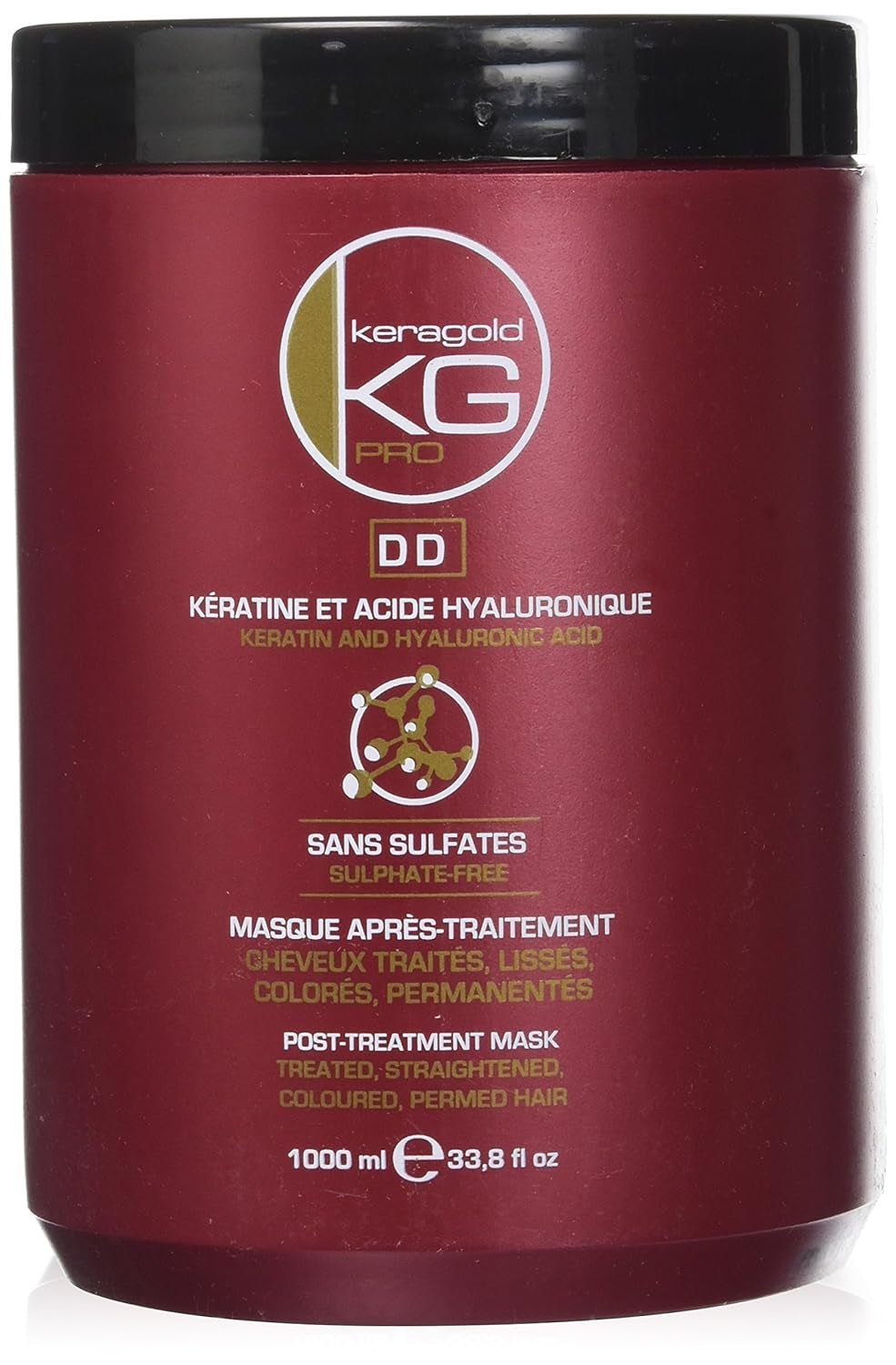 DD Sulfaatvrij masker, keratine/hyaluronzuur, 1 liter Naty Shop Haarmasker Standaard titel