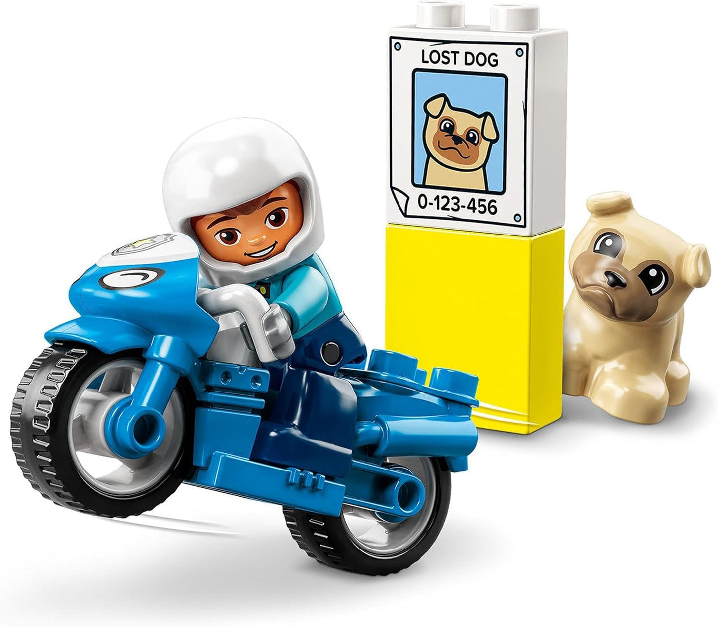 LEGO 10967 DUPLO politiemotor, Politiespeelgoed voor peuters vanaf 2 jaar, Ideaal speelgoed voor de motoriek van baby's, Speelgoedmotor Bouwsets Besuche den LEGO-Store