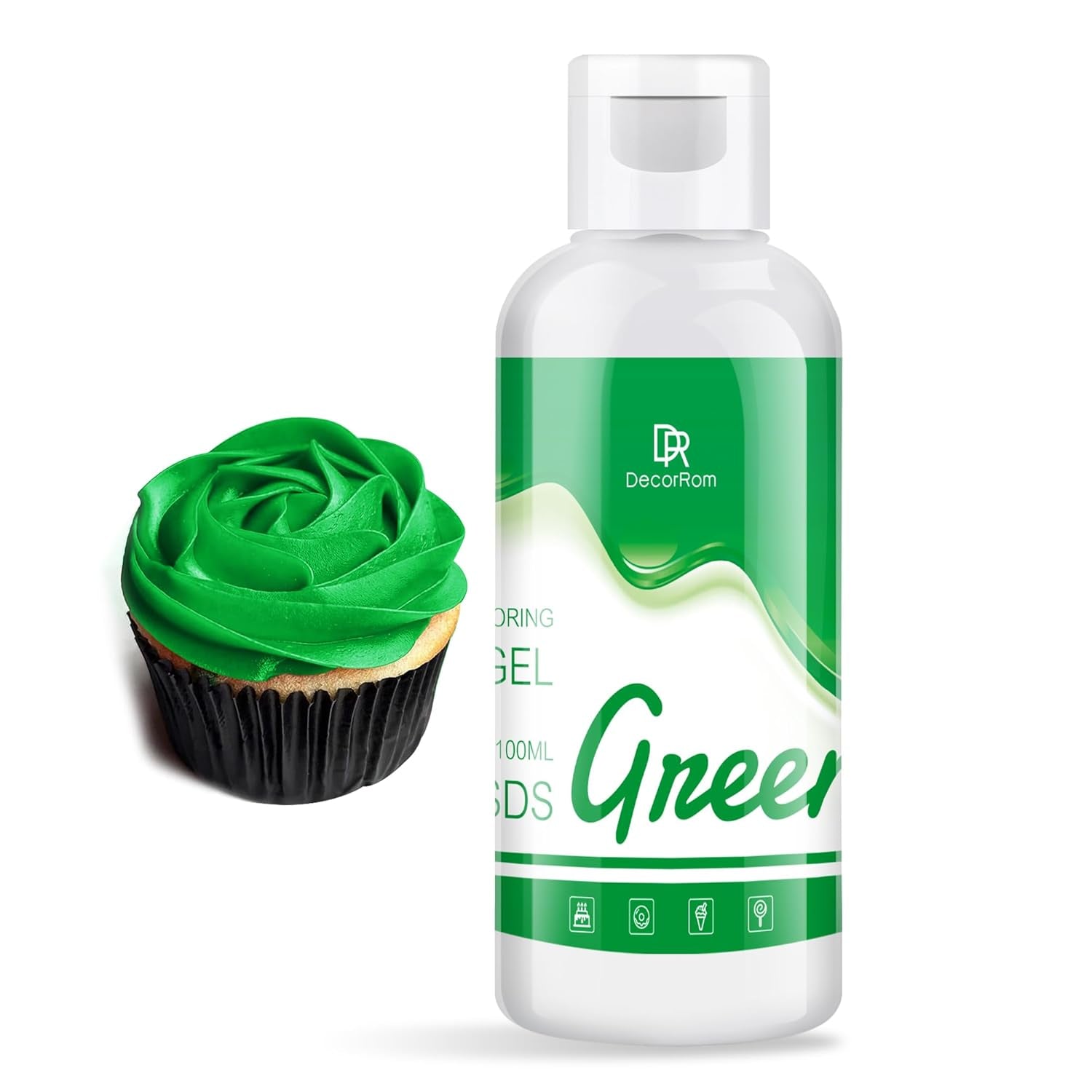 Gelkleurstof - 120 g geconcentreerde kleurstof voor taartdecoratie, bakken, koekjes, macarons - Suikervrije kleurstof voor drankjes, taartdecoratie, doe-het-slijm, paasei (wit)