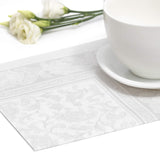 Papstar 11682 50 servetten "Royal Collection" 1/4 vouw 40 X 40 cm "Ornamenten", wit