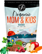VITSTORM® BIO TEE Mom & Kids - Thee voor vrouwen en borstvoeding - Rooibos, appel, venkel, citroenmelisse, alchemilla, aardbei - Ontspannende thee - Fruitig en lekker - Cafeïnevrij - Kruidenthee 100 g