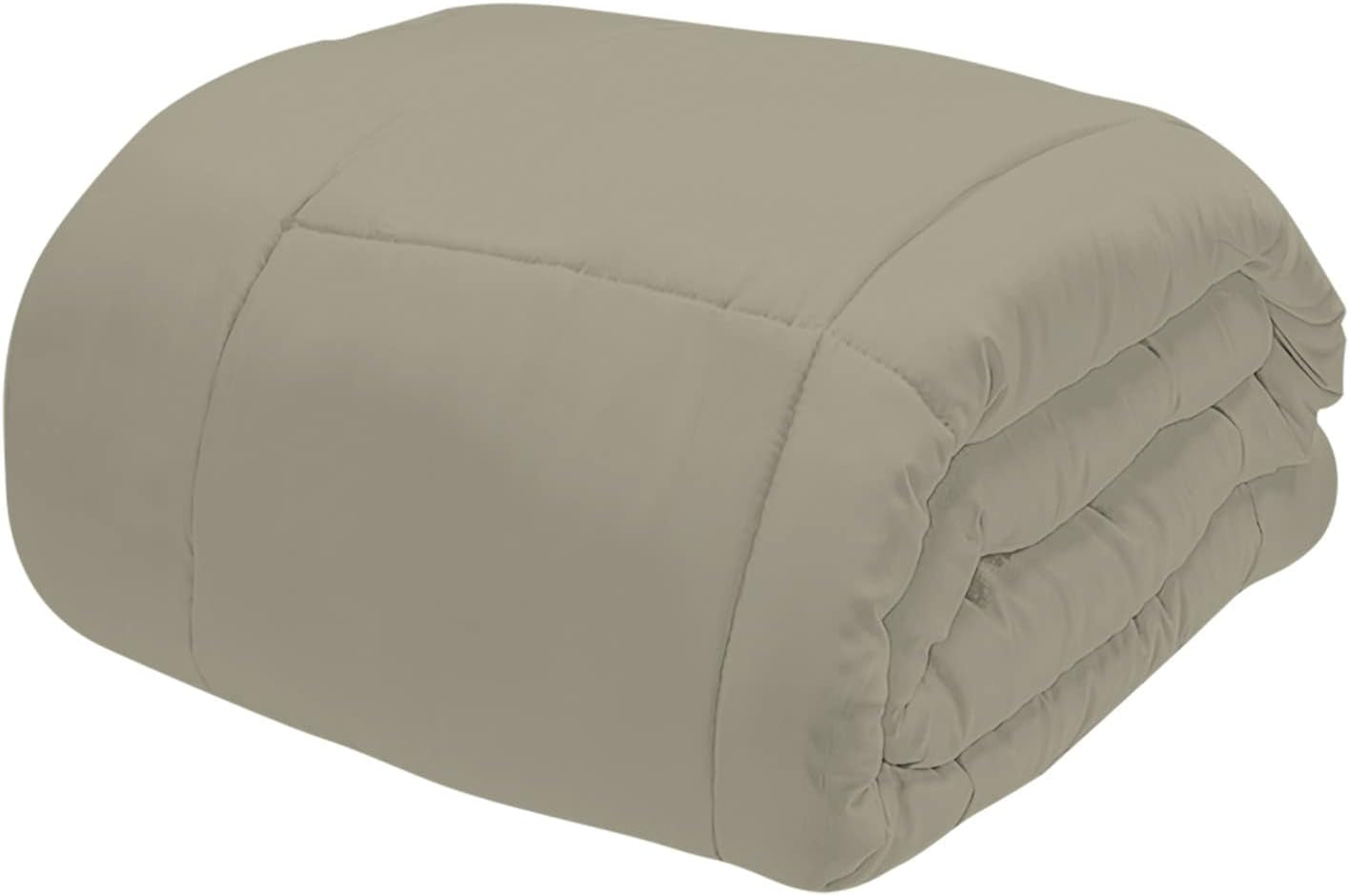Italiaans beddengoed, winterdekbed, taupe/crème, 250X200Cm Dekbedden en dekbedden Naty Shop