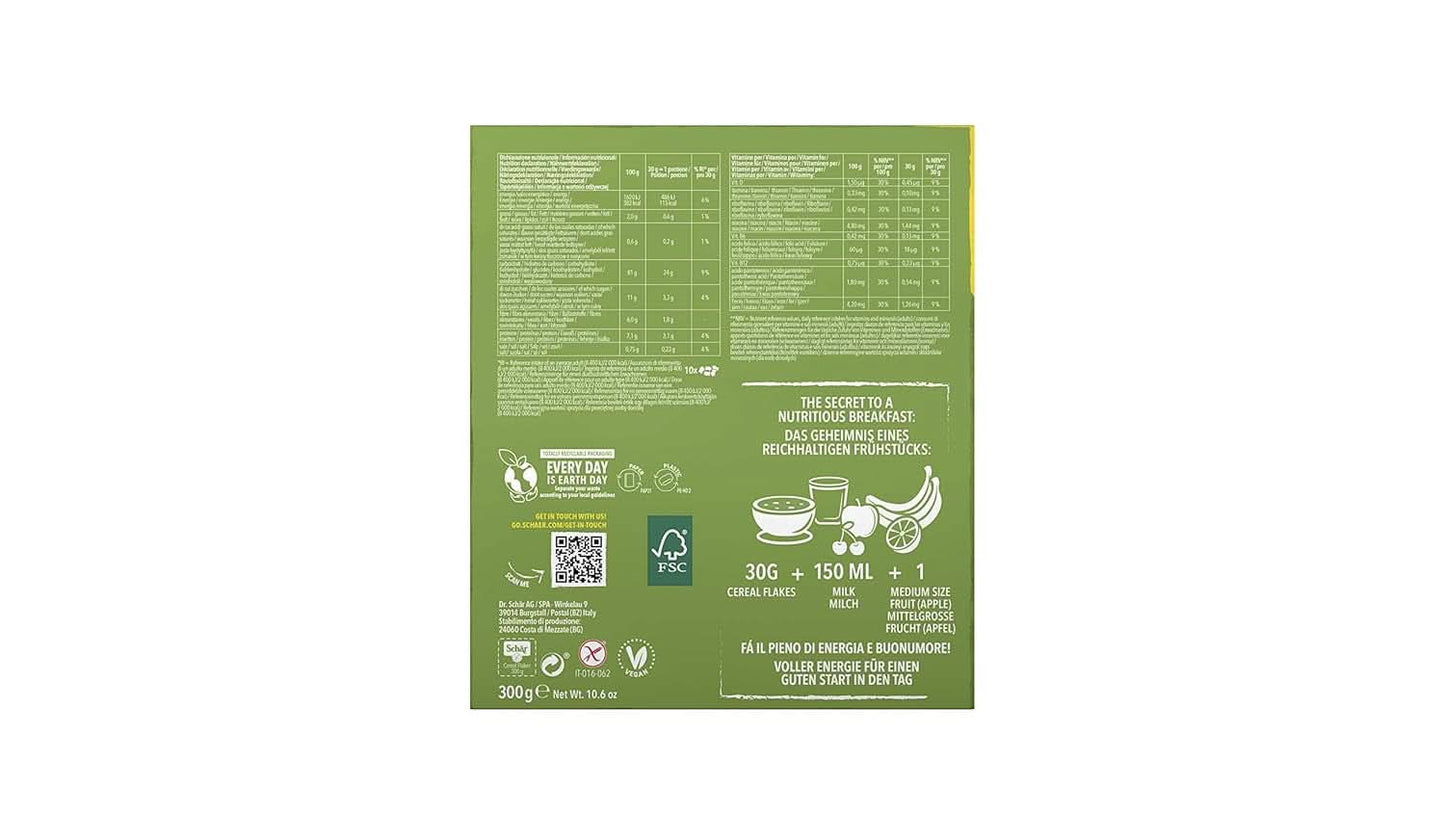 Glutenvrije ontbijtgranenvlokken 300 gram, pakje van 8 Cereale Naty Shop