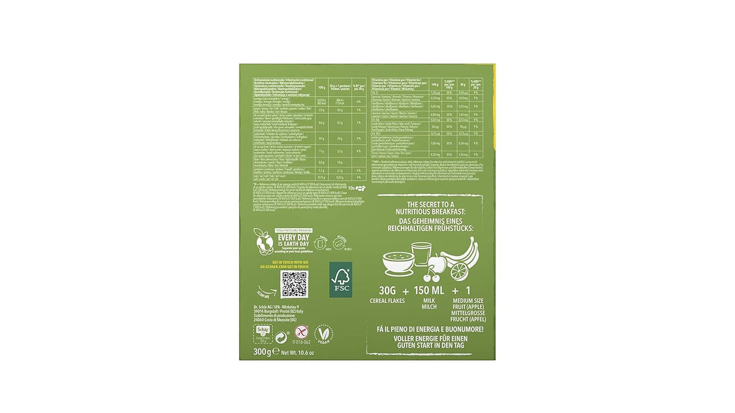 Glutenvrije graanvlokken 300g, verpakking van 8