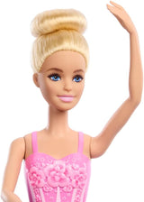 Barbie ballerinapop modeblonde pop in afneembare lila tutu met balletarmen en puntige schoenen HRG34