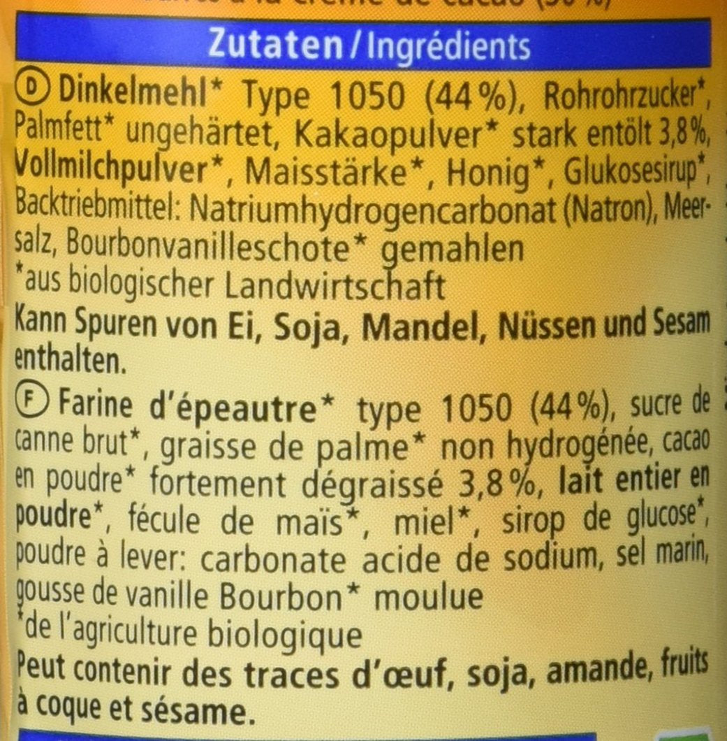 Dubbele koekjes met biologische spelt, 90g