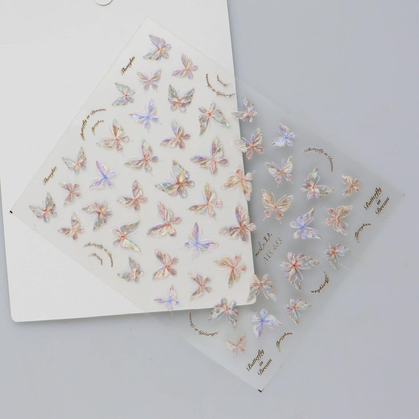 JMEOWIO 3D Nagelsticker Schmetterling Nail Art Sticker Selbstklebend Nagelaufkleber 5D Stereoskopische Decoratie Nageldesign Zubehör 1 Blatt