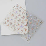 JMEOWIO 3D Nagelsticker Schmetterling Nail Art Sticker Selbstklebend Nagelaufkleber 5D Stereoskopische Decoratie Nageldesign Zubehör 1 Blatt