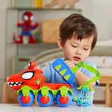 Marvel Spidey en zijn supervrienden Dino Crawler superheldenspeelset met Spidey- en Dino-figuren en transportspeelgoed voor kinderen vanaf 3 jaar Actiefiguren Naty Shop