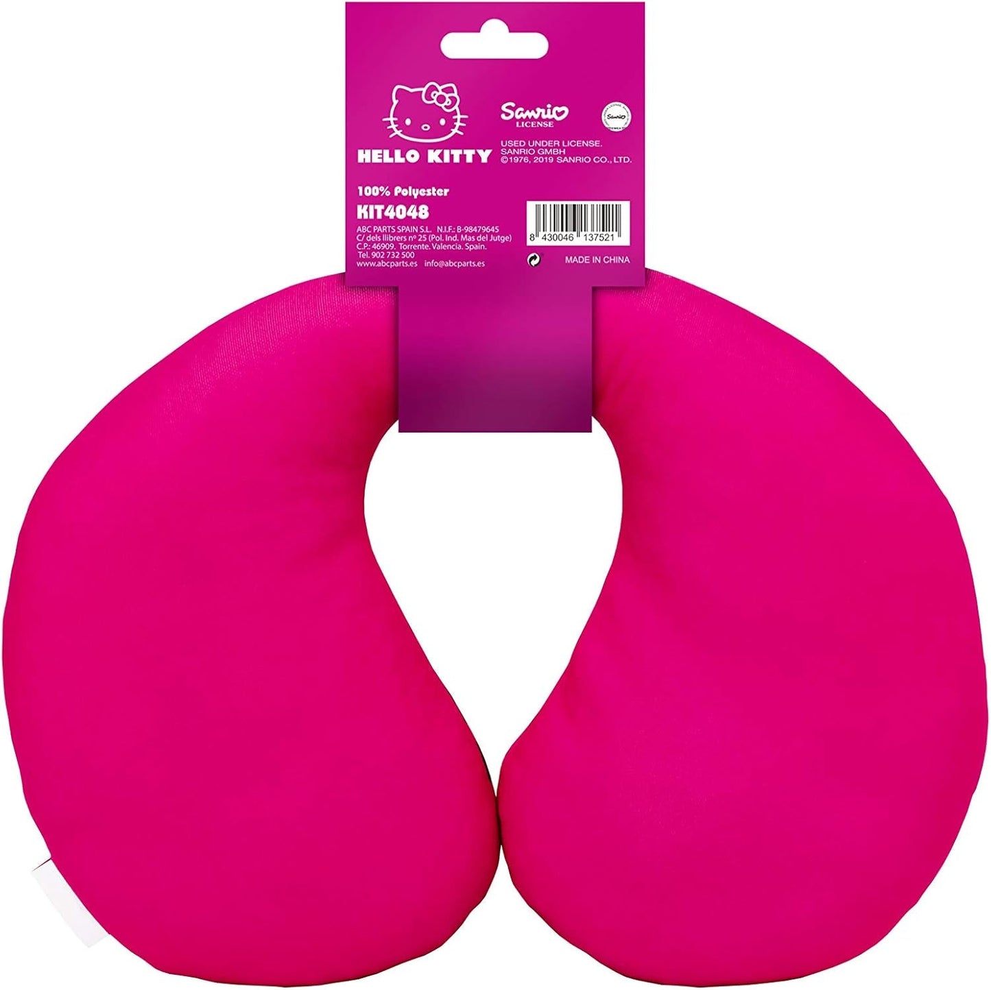 HELLO KITTY Sternekkussen voor jongens en meisjes. Comfortabel en functioneel. Universeel, 100% wasbaar. Naty Shop reiskussens