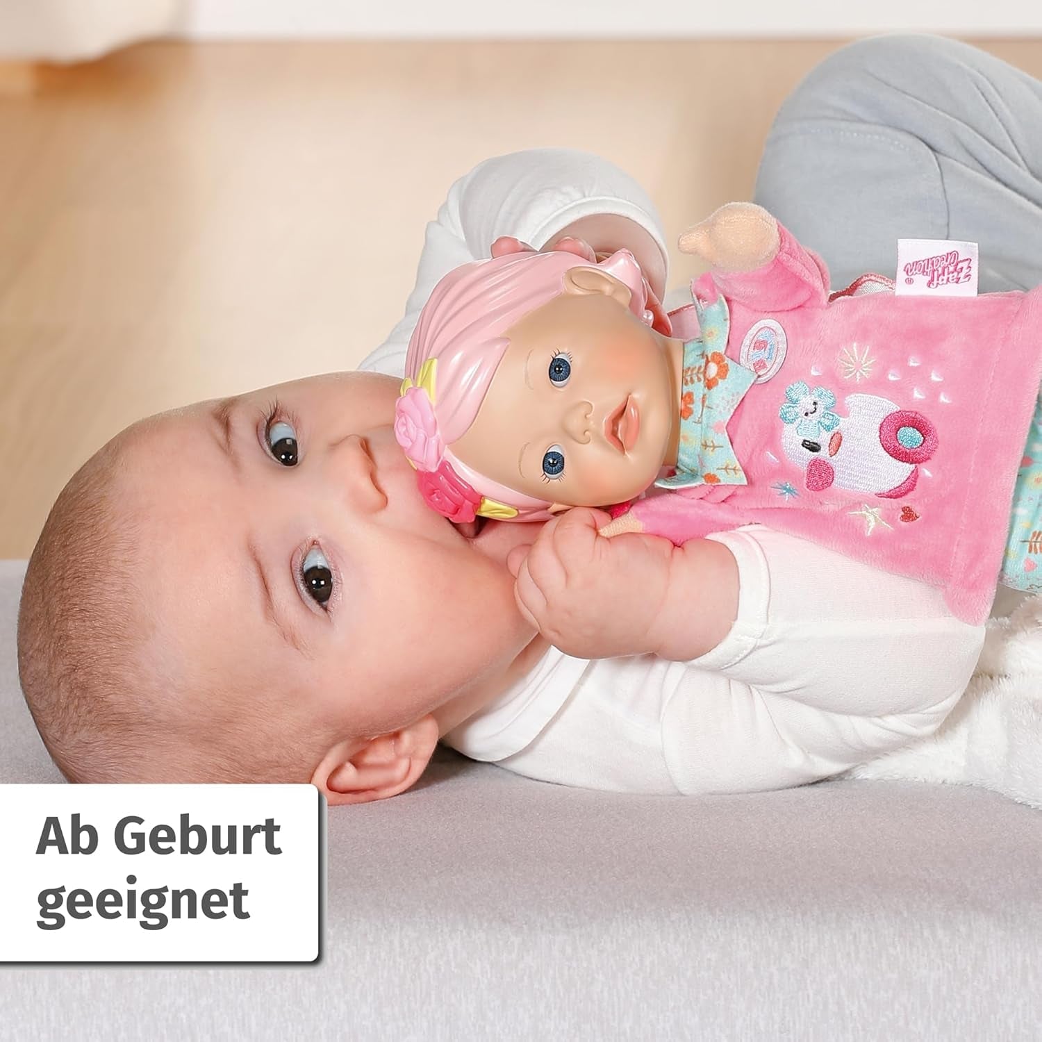 BABY born voor baby's Vergoeding Zachte lichaamspop met vingerzakken in armen 26 cm Hoge handpop 834695 Zapf Creation