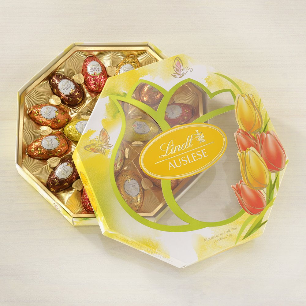Chocolade Selectie Eieren | 288 gram | 2 x Kuifeieren en chocoladetruffels | 3 x 90 g | De beste Marc de Champagne-truffels in witte chocolade | Paaschocolade | Geschenk van chocolade