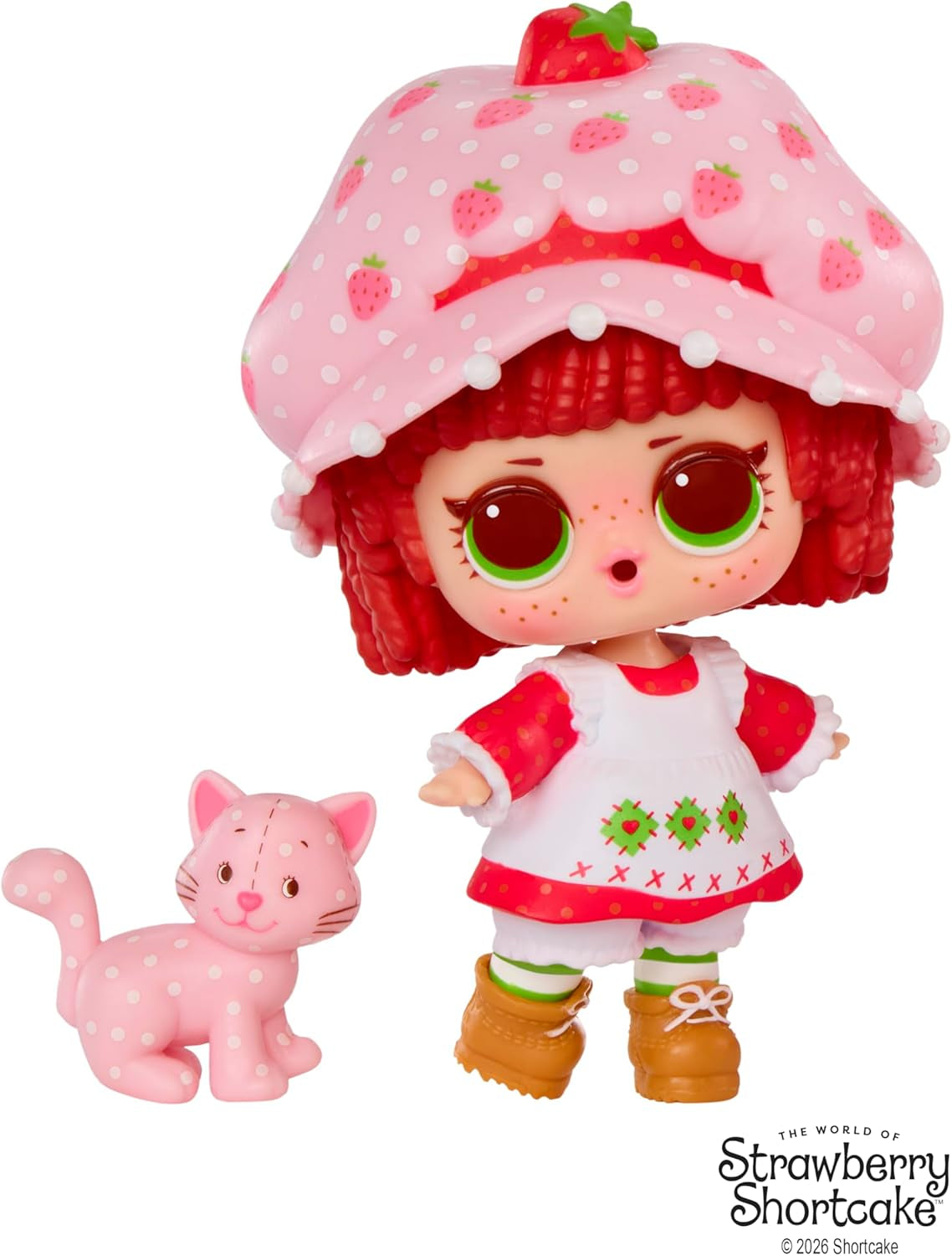 LOL Verrassing! Loves Strawberry Shortcake Tots - Geurpoppen om te verzamelen met 7 verrassingen, huisdier, mode, schoenen, hoed, speelset met Strawberry Shortcake Convertible House, vanaf 4 jaar