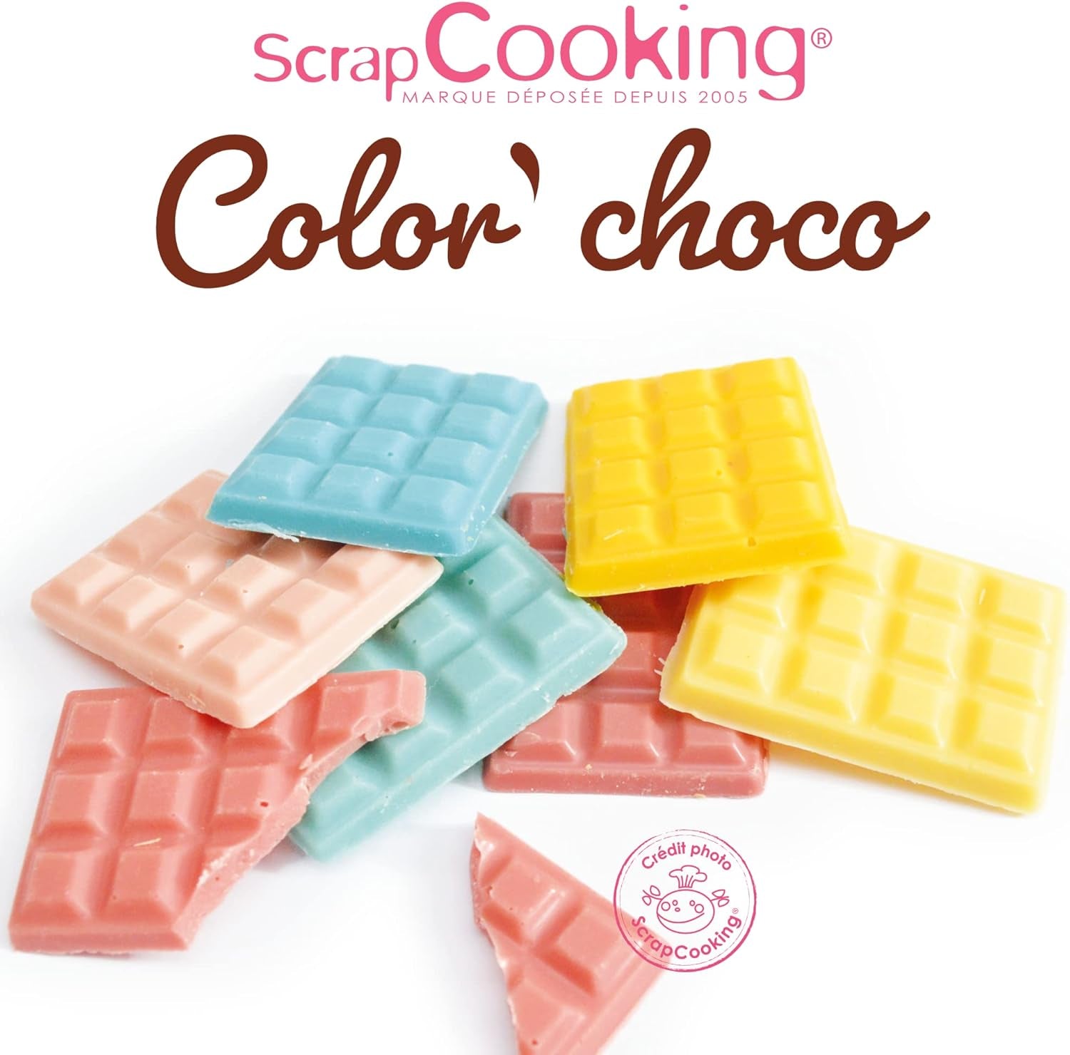 Schroot bakolie oplosbare poederverf 4012, rood, blauw en geel, gewicht 15 g, 3 stuks, gekleurd