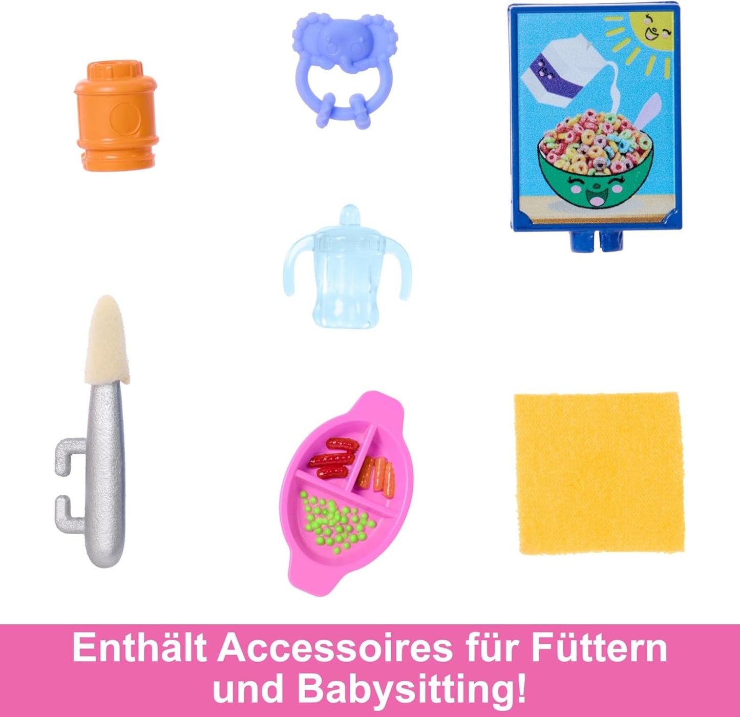 Barbie Skipper-pop en accessoires Speelset Voedsel-oppasset Kleurwisselend speelgoed HTK35