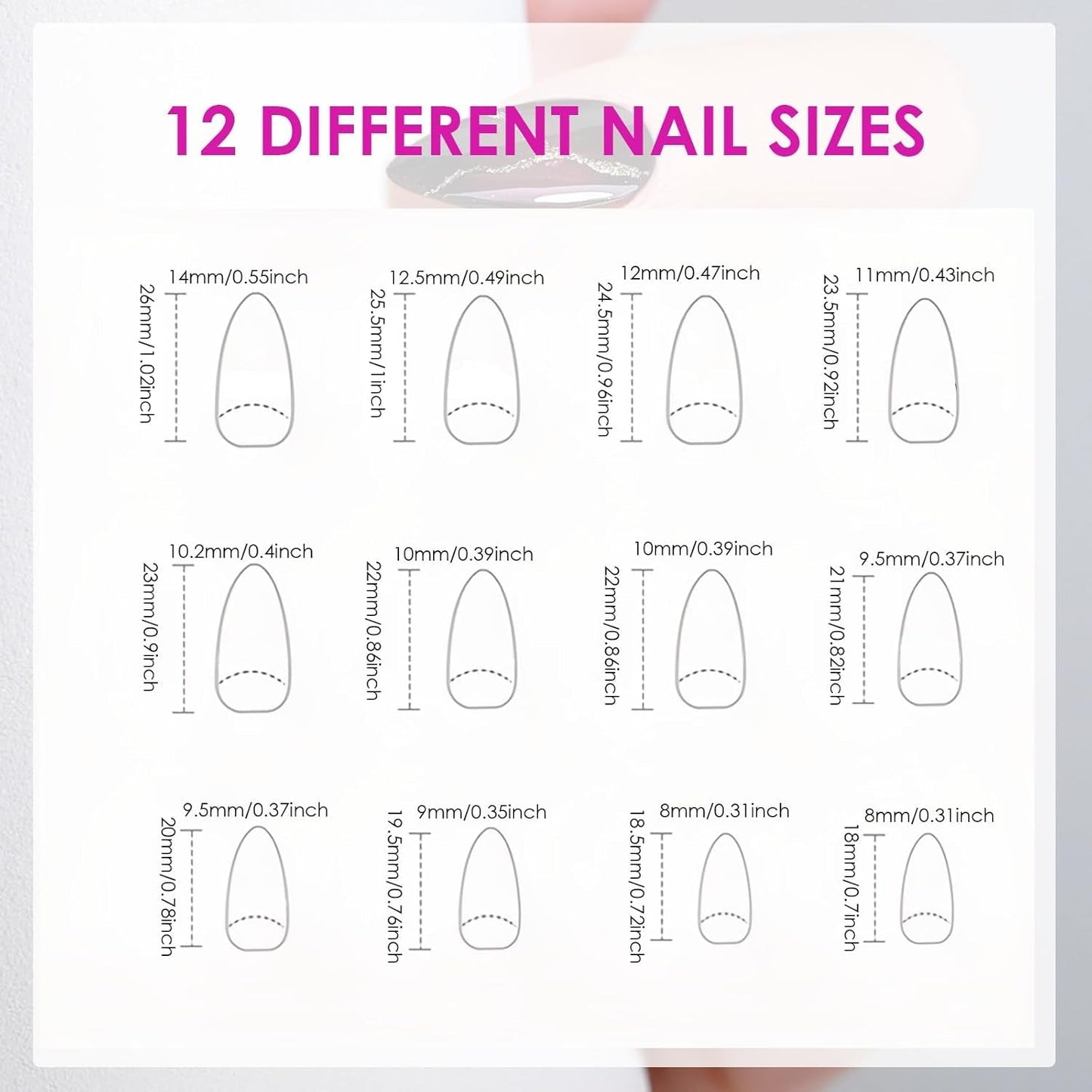 24 stuks rode en zwarte kunstnagels Lijm op kunstnagels Lijm op nagels Amandelvormige nageltips Volledige dekking kunstnagels Druk op nagels Set Rode en zwarte kunstnagels