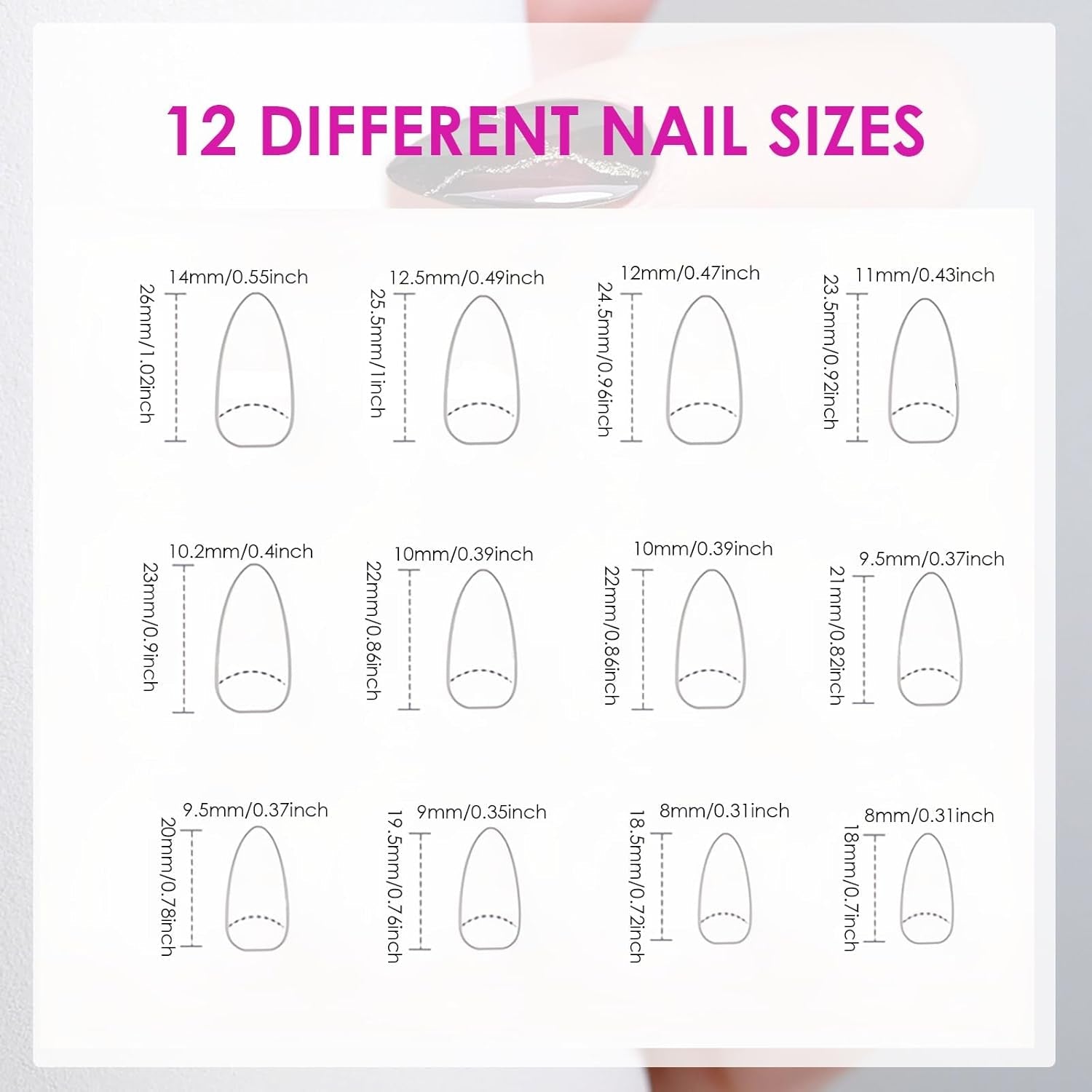 24 stuks rode en zwarte kunstnagels Lijm op kunstnagels Lijm op nagels Amandelvormige nageltips Volledige dekking kunstnagels Druk op nagels Set Rode en zwarte kunstnagels