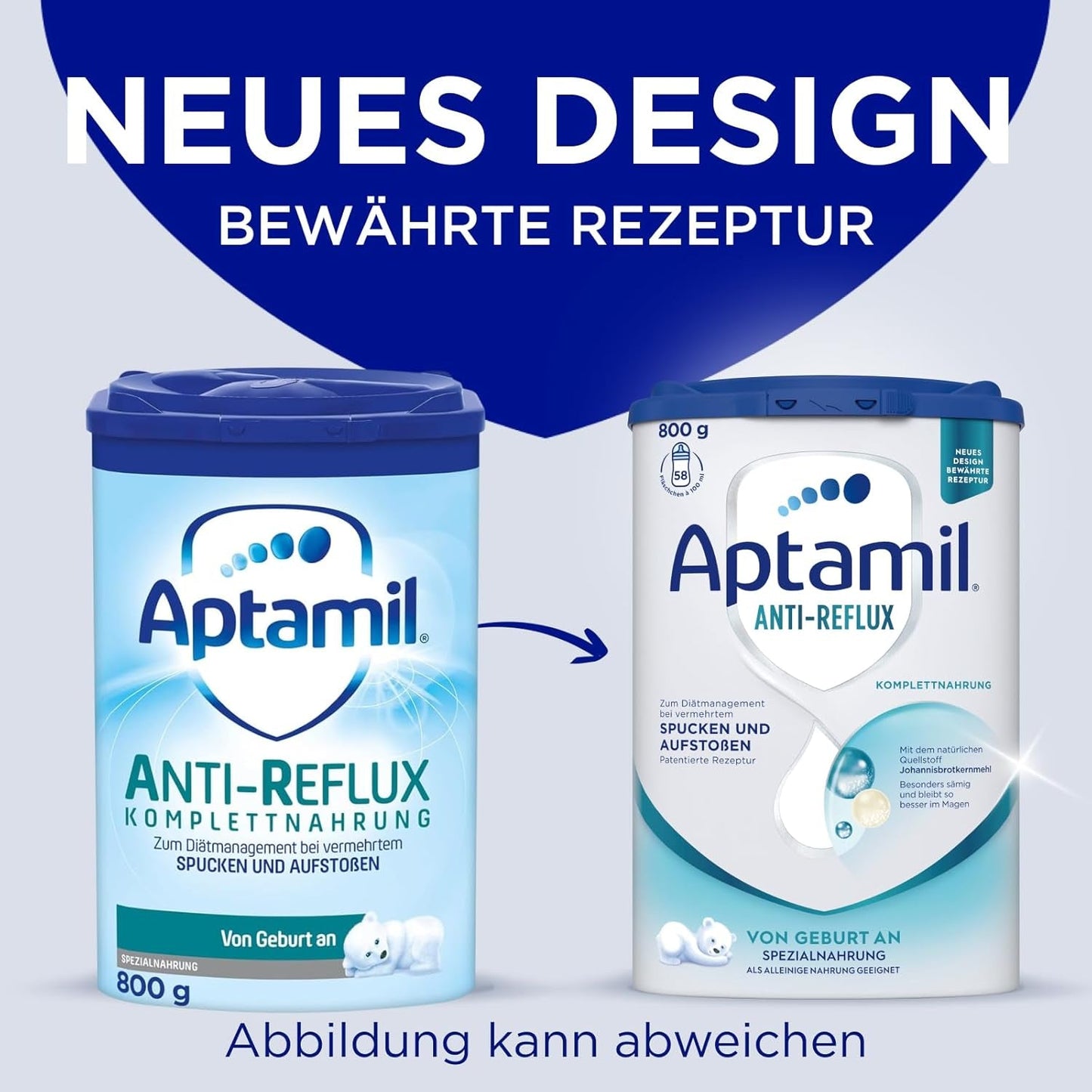 Aptamil Anti-Reflux - Volledige formule vanaf de geboorte Dieetmanagement Braken en oprispingen Babyvoeding Melkpoeder 1 x 800 g