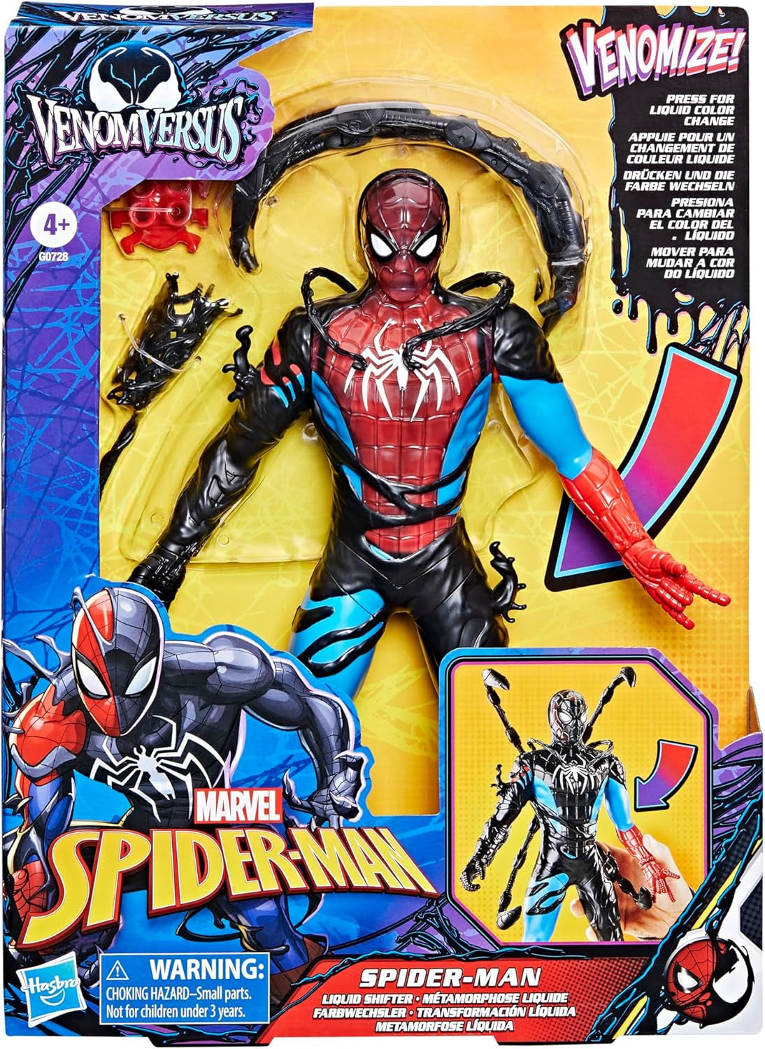 Marvel Spider-Man Venomversus Spider-Man Color Changer-actiefiguur met accessoire Actiefiguren Naty Shop