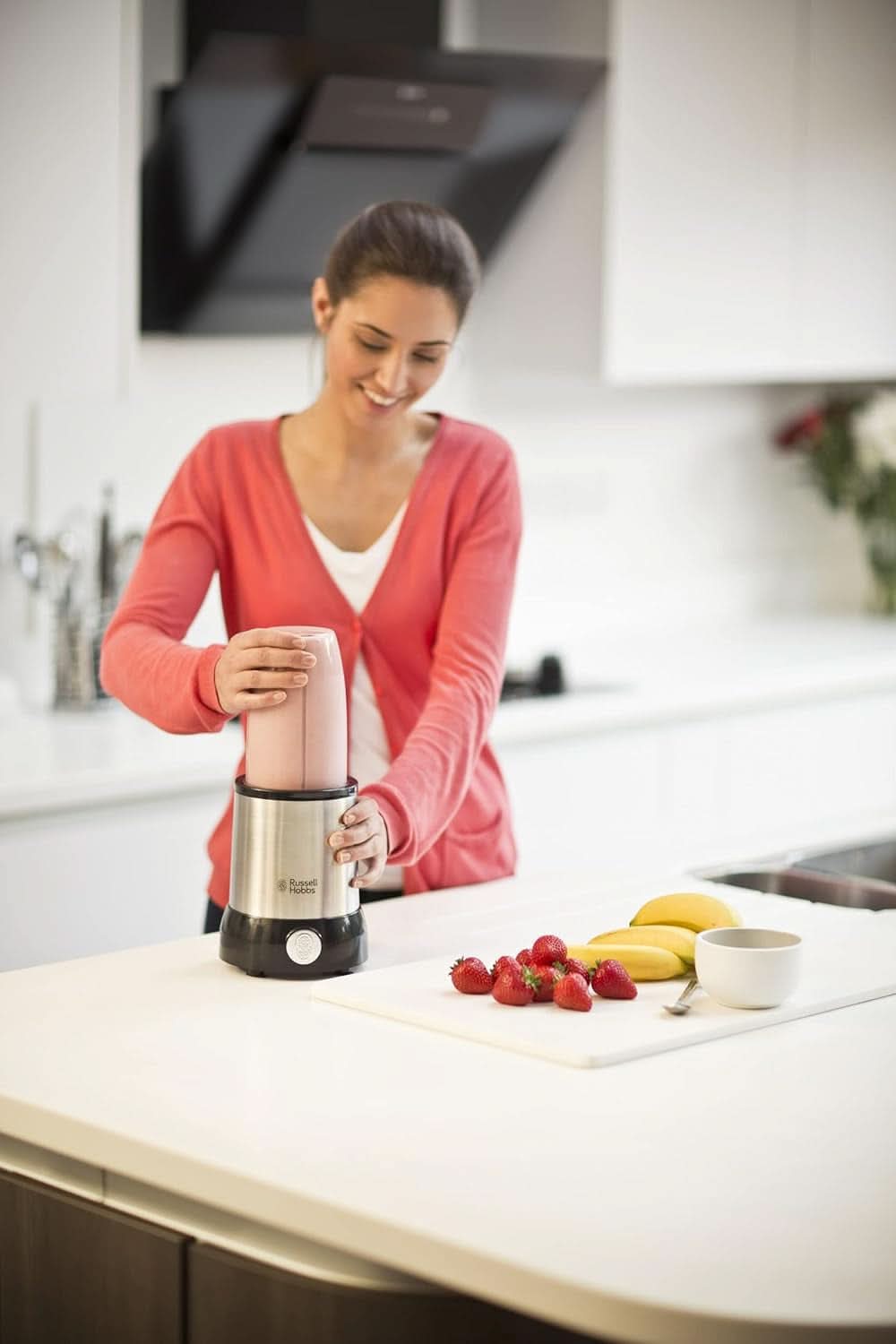 Russell Hobbs Mixer [Multifunktions- Standmixer] Nutriboost (Incl. 5 Bpa-vrij en Spülmaschinengeeignete Behälter + Deckel, 22.000 U/Min, 0,9 Ps-Motor) Elektrischer, Smoothie-Maker 23180-56 Keuken Naty Shop