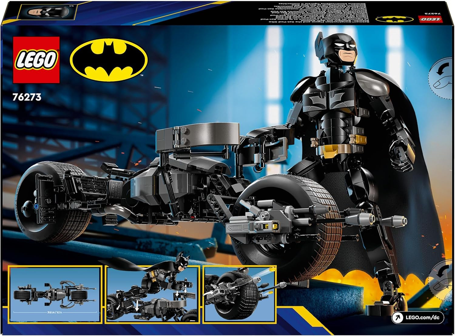 LEGO DC Batman: Batman bouwstenen met Batpod, superheldenfilmspeelgoed, avonturenspeelset voor kinderen, cadeau voor jongens en meisjes 76273 Bouwsets Besuche in LEGO-Store
