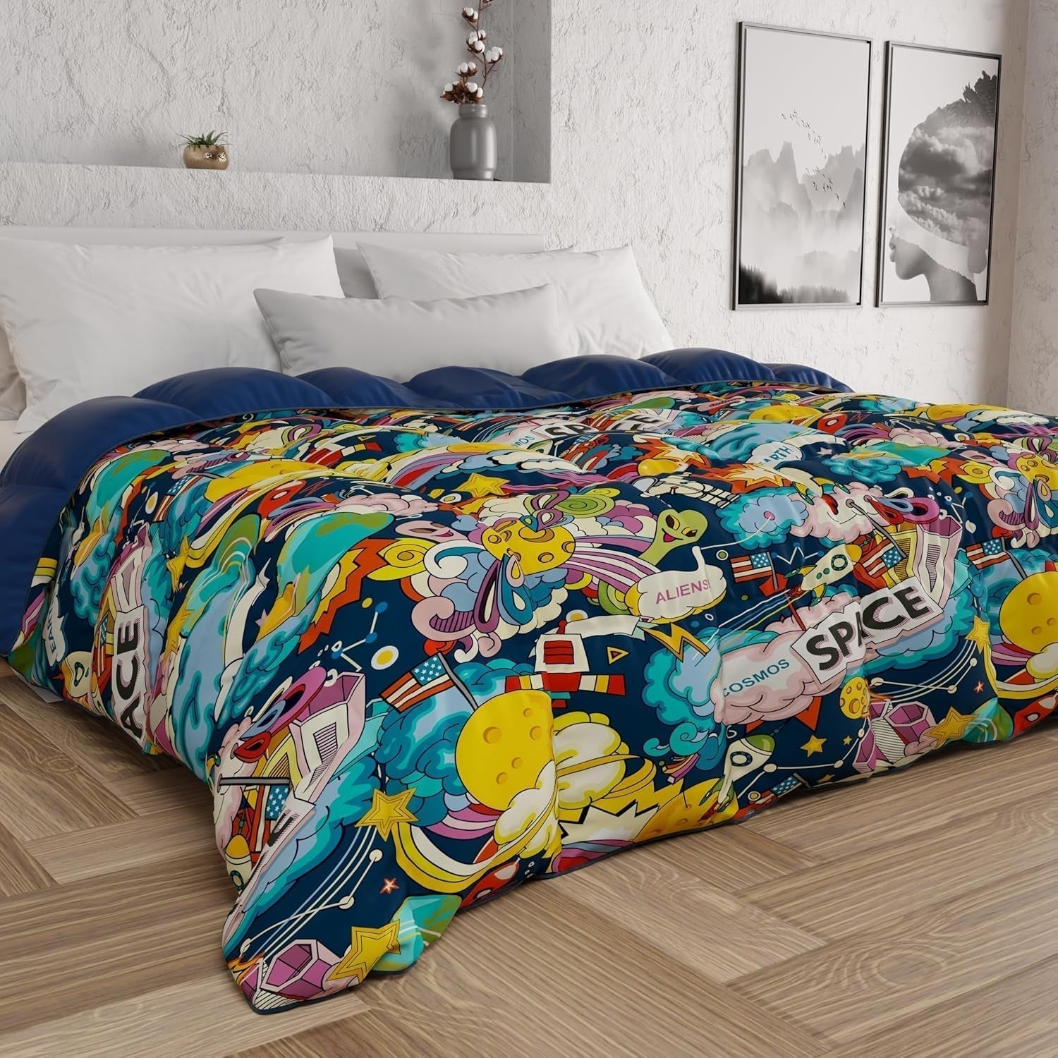 PETTI Artigiani Italiani - Winterquilt, Winterquilt, Eenvoudige quilt, Dubbelzijdig, Monocolor en digitaal printen, 100% hypoallergene microvezel, Made in Italy Naty Shop quilts en quilts