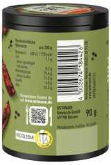 Ostmann Gewürze - Laten we doen zoals rundvlees | Rindfleisch-Geschmack voor ongewürzte Fleischersatzprodukte | Gewürzsalz für Seitan, Tofu, Vegetarische en Veganistische Gerichte | 90 g in Metalldose-recyclereep