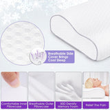 BDTFO Nekpijn Memory Foam Kussen Orthopedisch Cervicaal Contourkussen Neksteun voor de buikzijslaper met wasbare ademende ritssluiting Cervicale orthopedische kussens Naty Shop