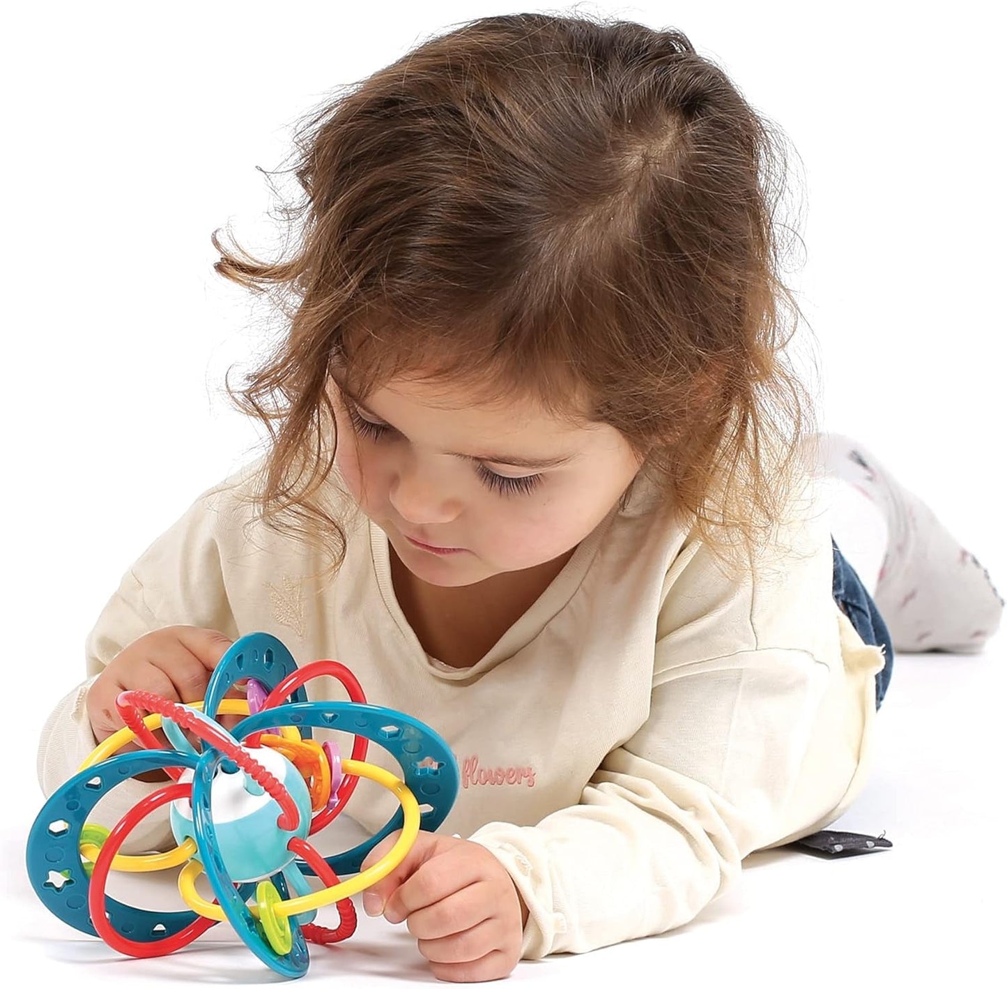 LUDI - Planet Bell - Speelgoed voor kinderen - Vanaf 3 maanden - Levendige kleuren, verschillende texturen en originele vorm - Bevordert de fijne motoriek en behendigheid Bebe Naty Shop Speelgoed