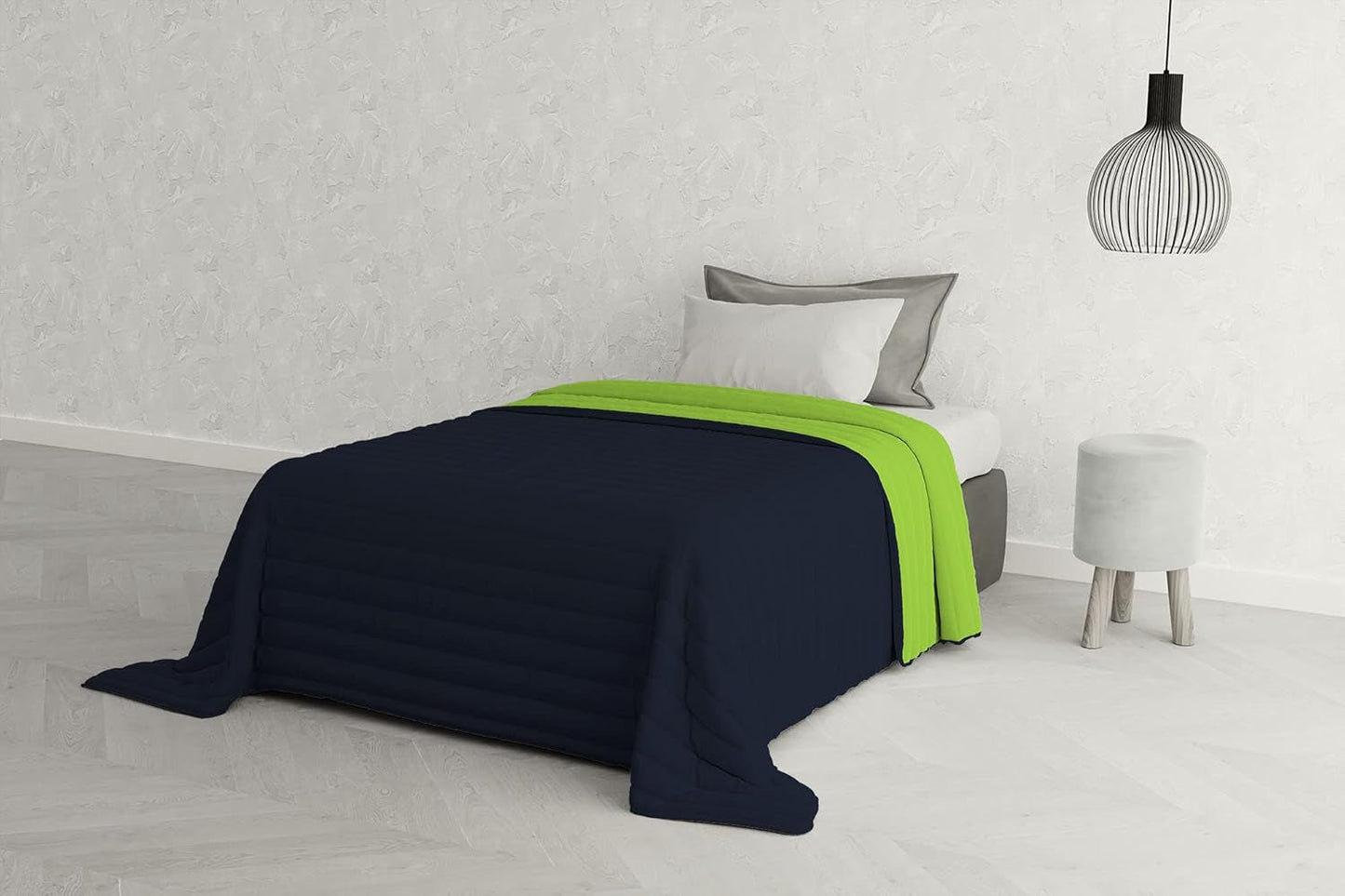 Italiaans beddengoed Estivo eenpersoonsbed, linnen, Aqua, 170 X 270 Cm Dekbedden en dekbedden Naty Shop Groen, blauw 170 X 270 Cm