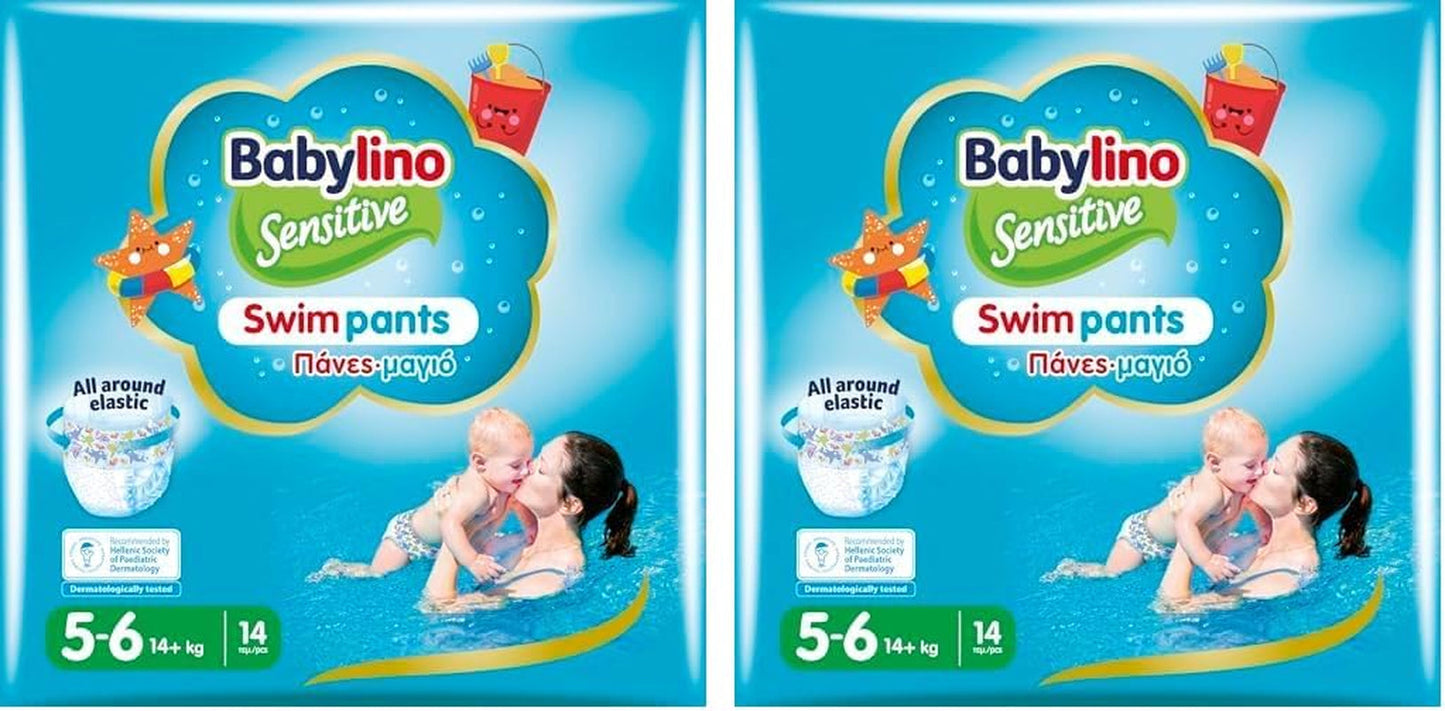 Luiers Sensitive Zwembroeken, voor zee en zwembad, maat 5-6 (meer dan 14 kg), 84 stuks