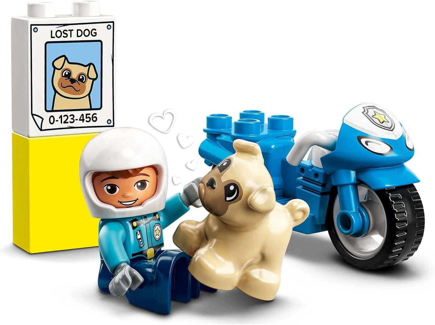 LEGO 10967 DUPLO politiemotor, Politiespeelgoed voor peuters vanaf 2 jaar, Ideaal speelgoed voor de motoriek van baby's, Speelgoedmotor Bouwsets Besuche den LEGO-Store
