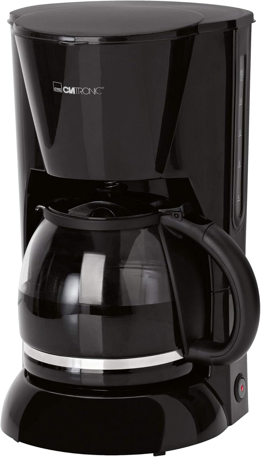 Clatronic® espressomachine | Automatische espressomachine voor 12-14 kopjes (ca. 1,5 liter) | Espressomachine met filter en antidruppelsysteem | 900W | Espressor KA 3473 Zwart