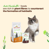 Almo Nature Functional - Anti-haarballen - Natvoer voor volwassen en volwassen katten - met puppy's - Bestrijdt de vorming van haarballen - 70 g (pak van 30)