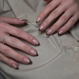 Lange Franse tips Gouden glitterlijm op lange vierkante nagels Glitter Franse tip Kunstnagels Set Vierkante kunstnagels voor dames 24 stuks