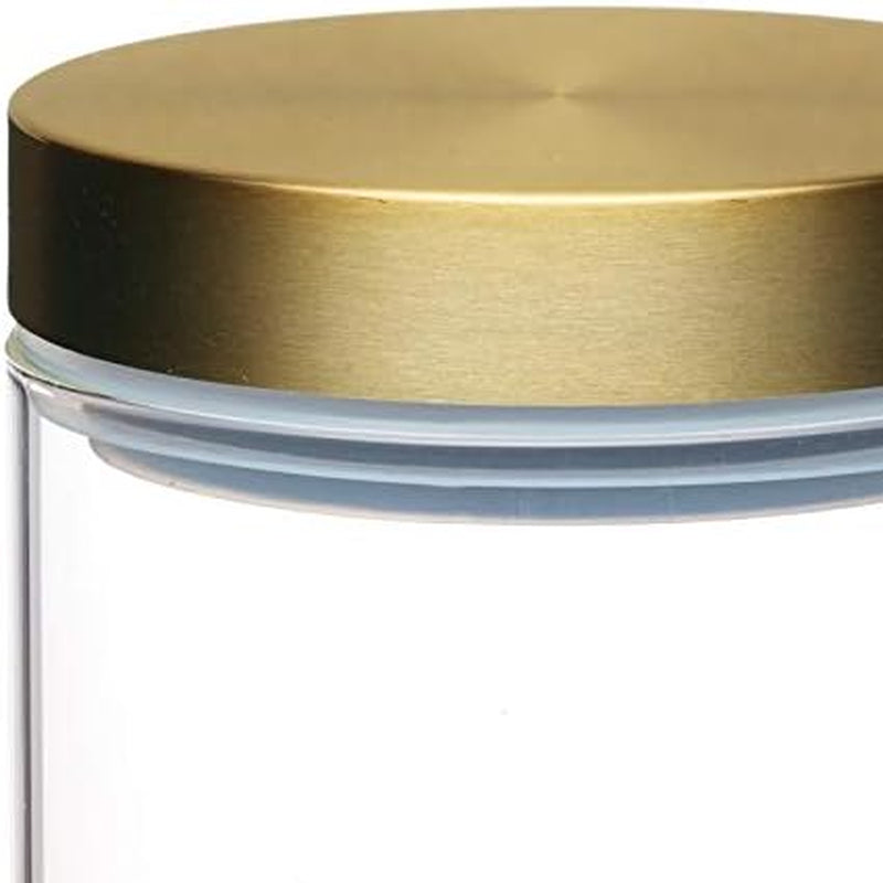 MasterClass Luchtdichte glazen voedselbewaarpot met messing deksel, 700 ml (1,25 pt) Voedselbewaardozen Naty Shop