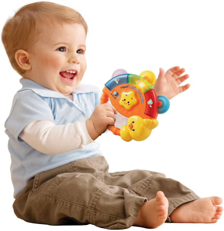 Vtech Baby 3-in-1 Magische Muziekbal, 9-36 Maanden & Baby Music Fun Tamboerijn - Elektronisch speelgoed met muziek en geluidseffecten - Voor 9-36 Maanden Babyspeelgoed Bebe Naty Shop