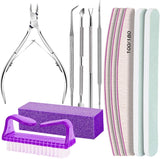 FANDAMEI manicureset, buffer voor gelnägel, nagelfeile 100/180, nagelfeilen voor gelnägel, nagelhautschieber, buffer voor gelnägel, feilen voor gelnägel, nagelzange, nagelfeilen set, manicure- en pedicureset