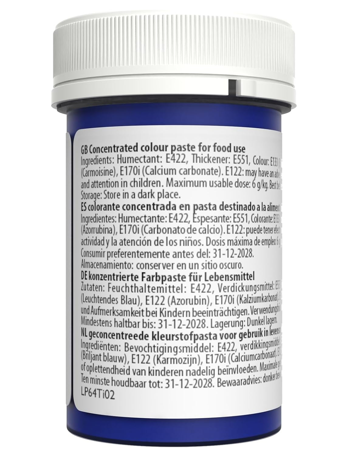 Sugarflair Pastelkleurstof voor pasta, Bell Blue, kleurstof voor pasta, fondant en marsepein, spectraal geconcentreerde kleuren - 25g