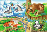 Ravensburger Puzzel voor kinderen - 07602 Dieren in de dierentuin - Puzzel voor kinderen vanaf 3 jaar, met 2X12 stukjes Puzzel Naty Shop