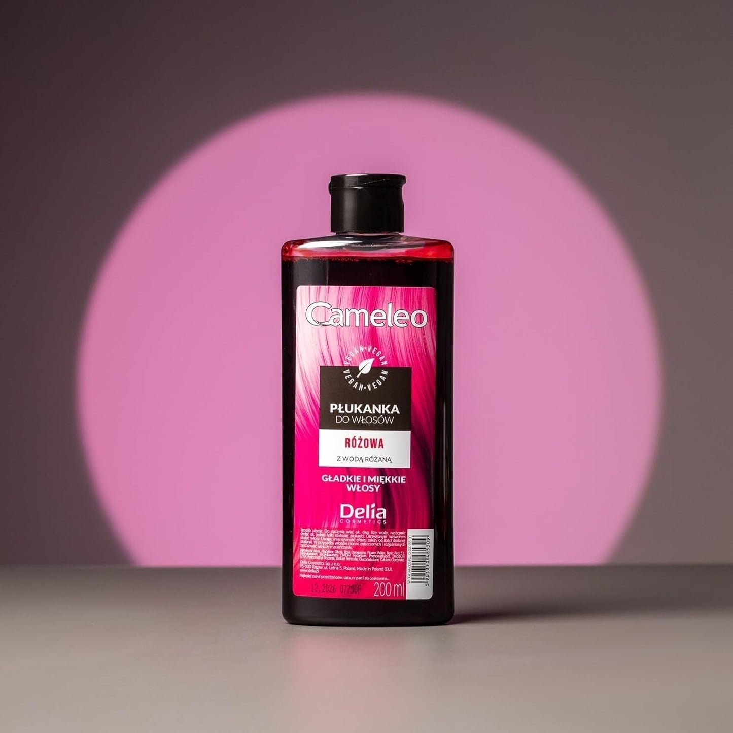 Cameleo - Roze Water Roze Haar Tonic Geen gele tint Semi-permanente haarkleuring - Voor blond en grijs haar - Kleur en verzorging - Vrij van parabenen | 200 ml Naty Shop haarverf