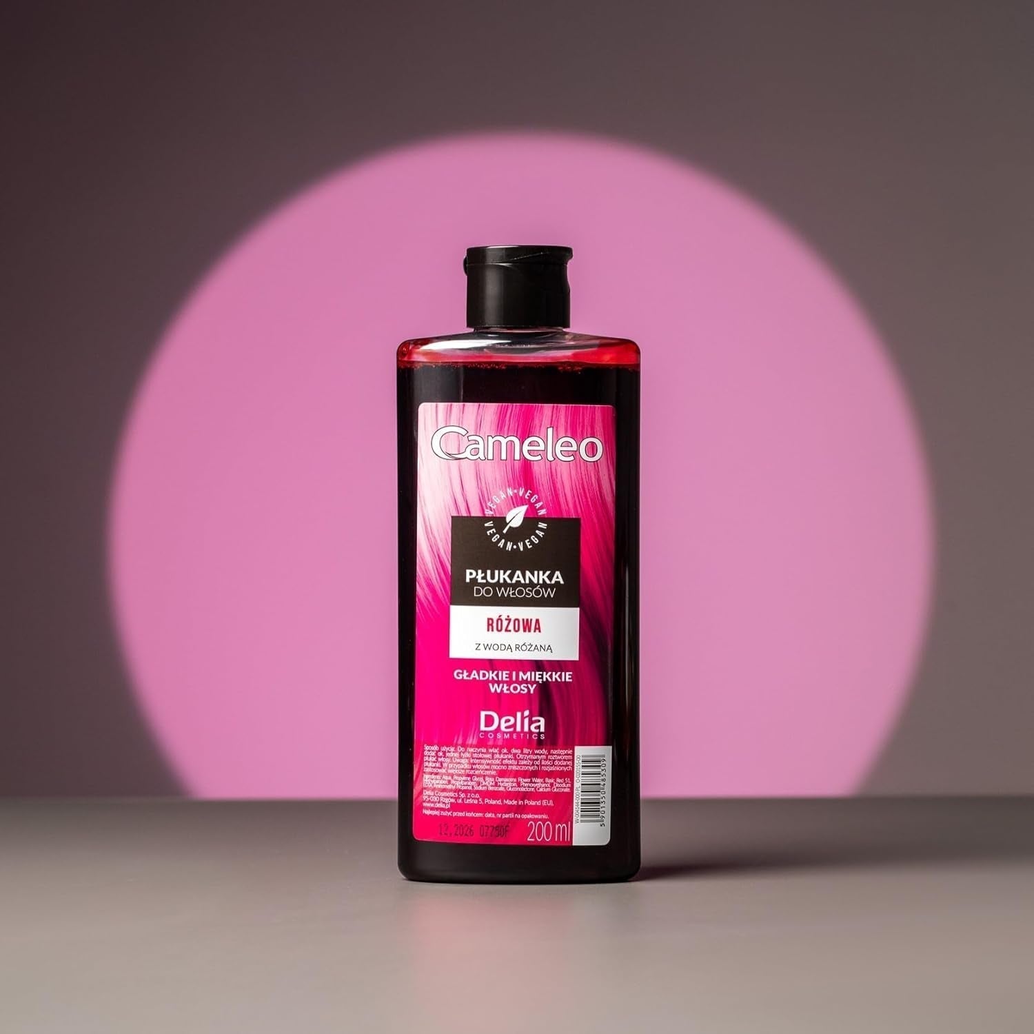 Cameleo - Roze Water Roze Haar Tonic Geen gele tint Semi-permanente haarkleuring - Voor blond en grijs haar - Kleur en verzorging - Vrij van parabenen | 200 ml Naty Shop haarverf