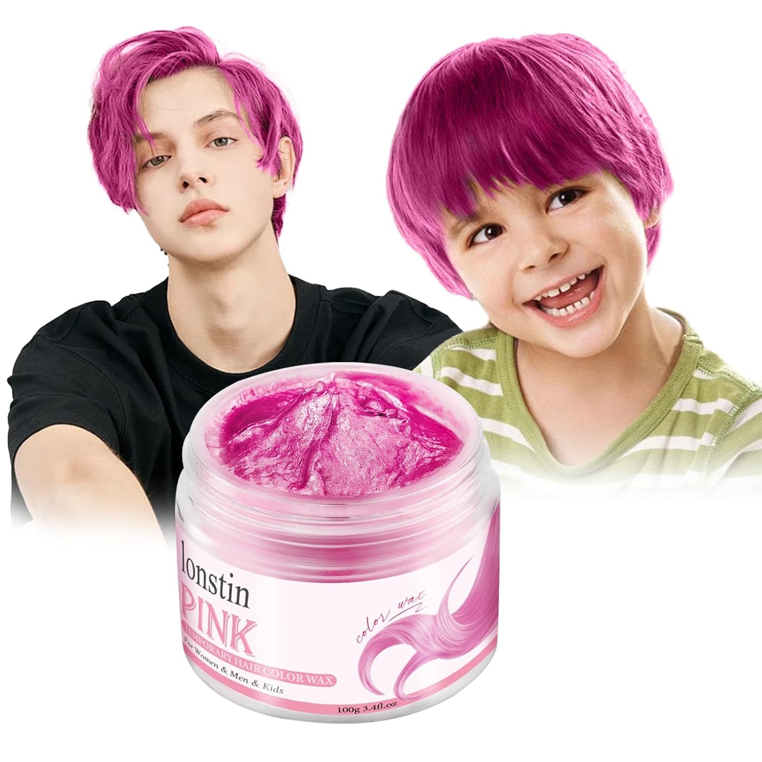 Wasbare Roze Tijdelijke Haarverf Tijdelijke Haarwas Natuurlijke Kapselkleur Pommade Wasbare Haarverf Voor Mannen Vrouwen Feest Cosplay Halloween Kerst Haarverf Naty Shop Standaardtitel