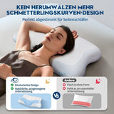 Cloudétoile Nekkussen Memory Foam Kussen - 2 in 1 Ergonomisch Orthopedisch Kussen Visco Foam Kussen Zijslaper Neksteun Kussen In hoogte verstelbaar Memory Foam Kussen Wit 64X38X12cm Cervicale Orthopedische Kussens Naty Shop