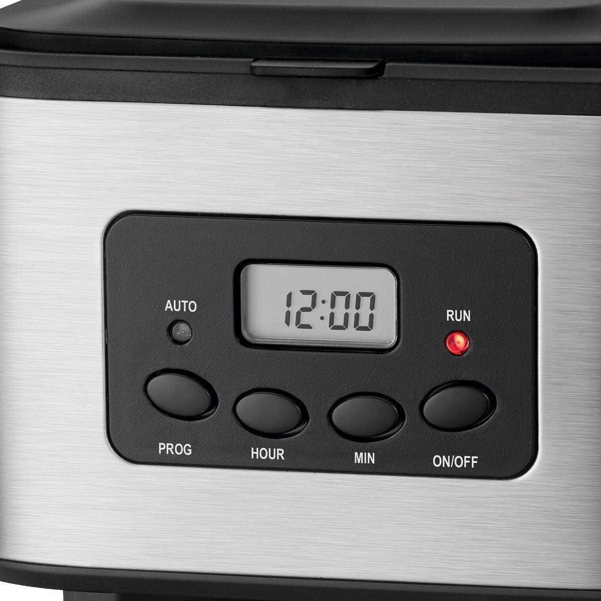 Clatronic® koffiezetapparaat met timer, 1,5 liter karaf voor 12-14 koppen koffie, 24u LCD timer, warmhoudfunctie, antidruppel, verwijderbaar filter, display en indicatielampjes, 900W - KA 3642