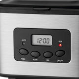 Clatronic® koffiezetapparaat met timer, 1,5 liter karaf voor 12-14 koppen koffie, 24u LCD timer, warmhoudfunctie, antidruppel, verwijderbaar filter, display en indicatielampjes, 900W - KA 3642