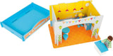 Small Foot 10852 Speelhuis Restaurant Van hout, Met 2 poppenfiguren, accessoires en afneembaar dak, Vanaf 3 jaar Naty Shop Dollhouses
