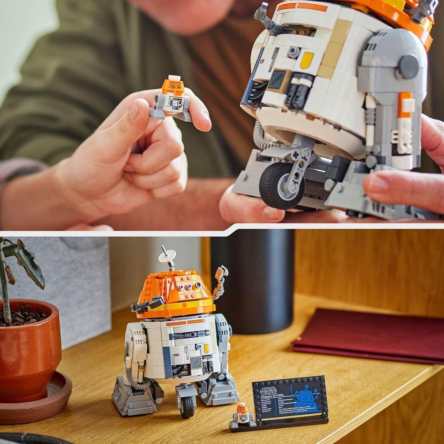 LEGO Star Wars figuur 75416 Ahsoka Astromech Droid Chopper (C1-10P) - speelgoed met beweegbaar hoofd, afneembare armen en centraal wiel - cadeau voor Ahsoka-fans, jongens en meisjes vanaf 10 jaar Bouwsets Besuche den LEGO-Store