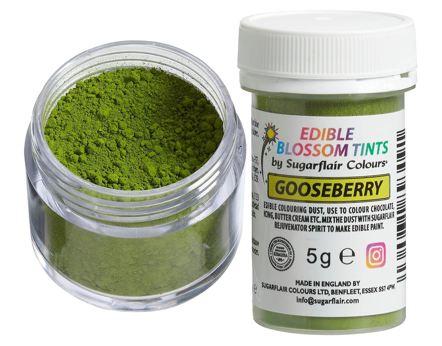 Sugarflair Blossom Tint Dust Kruisbes Kleurstofpoeder - Kleurstofpoeder voor taartdecoratie, suikerpasta, fondant, glazuur, chocolade, botercrème, macarons en meer - 5G